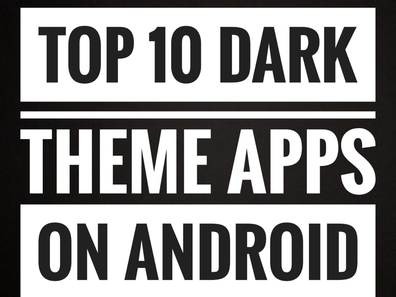 Dark theme apps