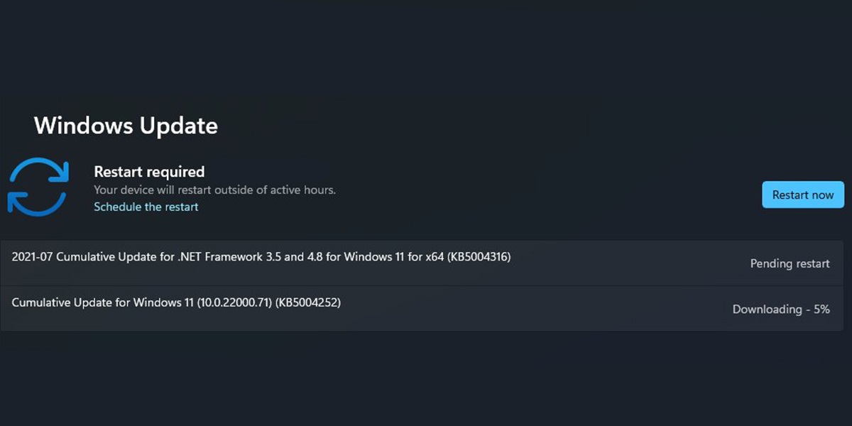 Windows 11 Insider Preview Build 22000.71