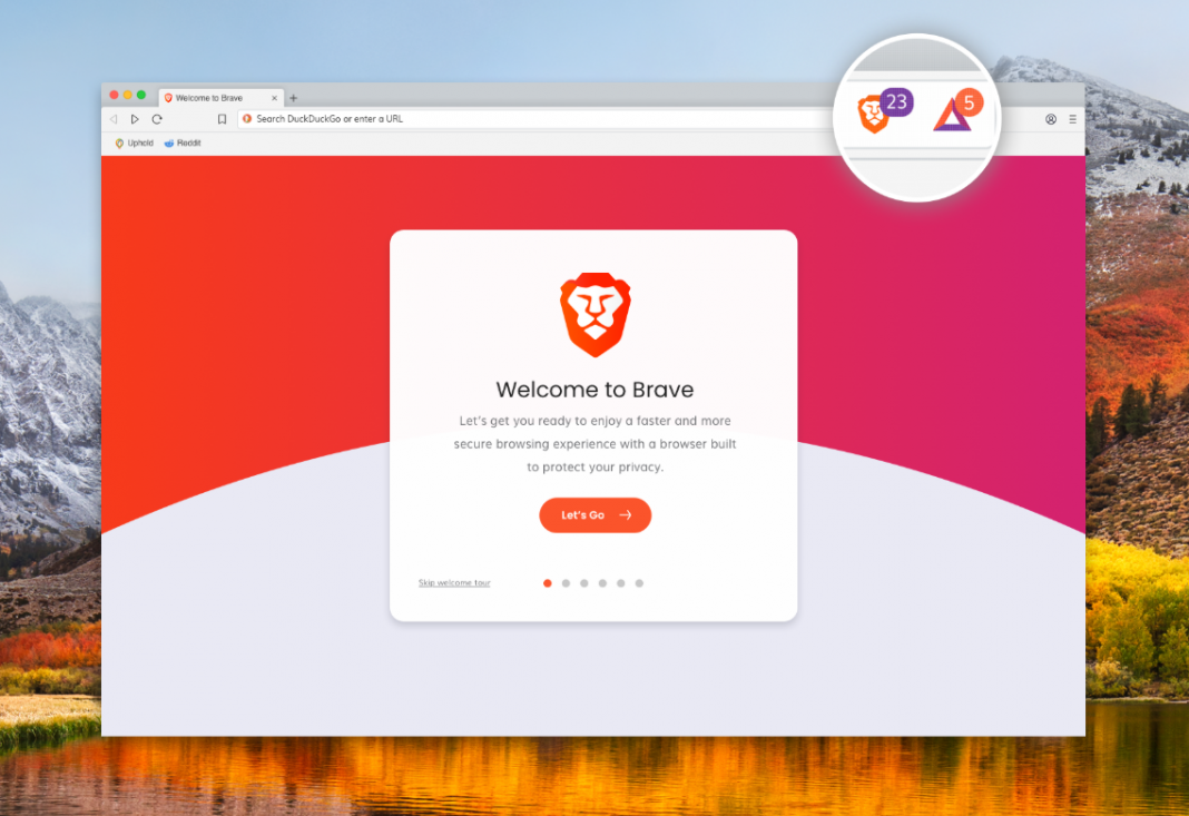 brave browser android not offering a link