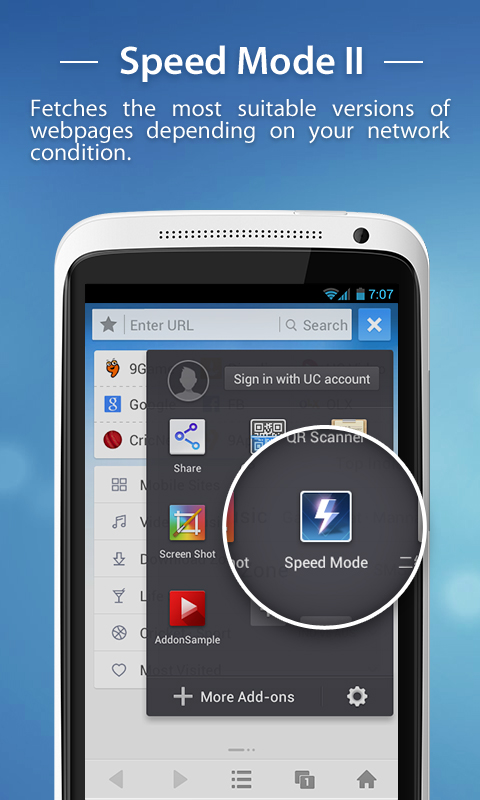 speed mode uc browser