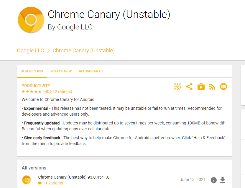 Chrome Canary