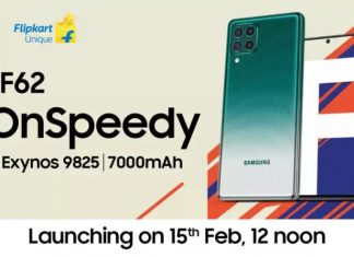 Samsung Galaxy F62 with Exynos 9825 7nm SoC, 7000mAh battery launching in India on February 15