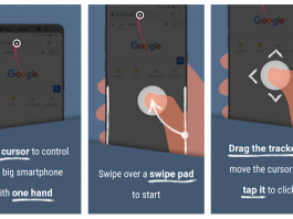 Reachability Cursor App, A blessing for users having tall Smartphones! Reachability Cursor