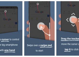 Reachability Cursor App, A blessing for users having tall Smartphones! Reachability Cursor